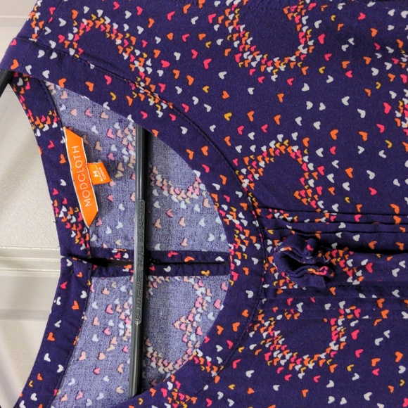 Modcloth Hometown Hangout Purple Heart Top - Picture 2 of 6
